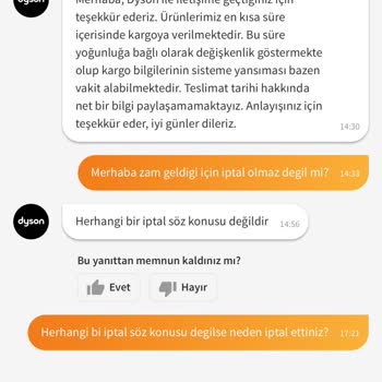Trendyol Dyson Türkiye Zam Yaptı. Kendisi Ürünü Göndermeyip İptal Etti.