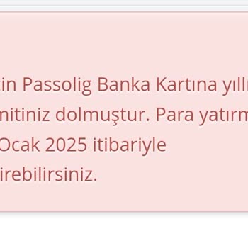 Passolig Tl Yükleme Limitini Kaldırın