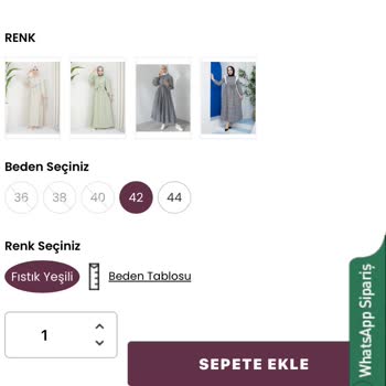 Modaperiy Sitesinin Ürün Renk Farkı