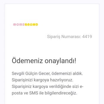 Momsbrand Tan Yaptığım Alışveriş Kargoya Verilmedi