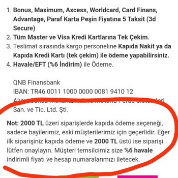 Perde.com Kapıda Ödemeyi Taahhüt Ettikleri Şekilde Yerine Getirmemeleri
