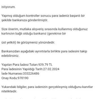 Amazon'a İade Edilen Ürünümün Yapılmayan İadesi