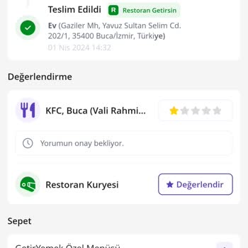 GetirYemek KFC Siparişim Nerede? Beklenenin Ötesinde Gecikme!