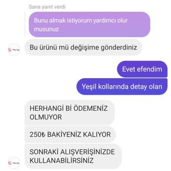 Fatma Kılıç Butik Değişim Olan Ürüne Tekrar Para İstiyorlar