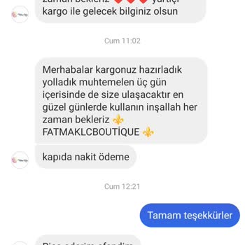 Fatma Kılıç Butik Değişim Olan Ürüne Tekrar Para İstiyorlar