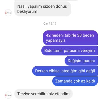 Fatma Kılıç Butik Değişim Olan Ürüne Tekrar Para İstiyorlar