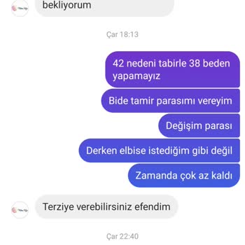 Fatma Kılıç Butik Değişim Olan Ürüne Tekrar Para İstiyorlar
