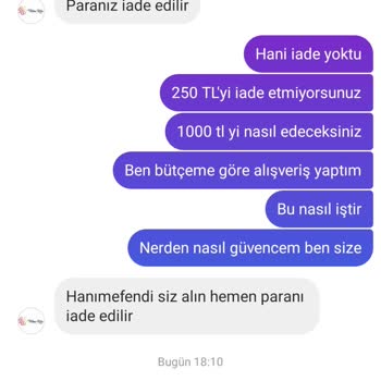 Fatma Kılıç Butik Değişim Olan Ürüne Tekrar Para İstiyorlar