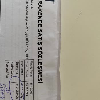 Yataş Siparişimizi Teslim Etmedi.