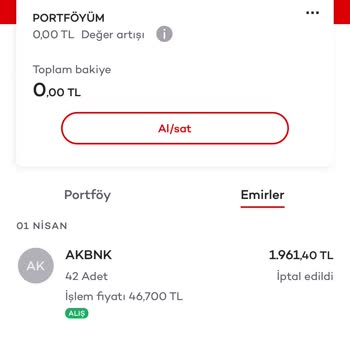 Akbank Beni Mağdur Etti. Aldığım Hissenin Fiyatı Arttı Diye İptal Etti