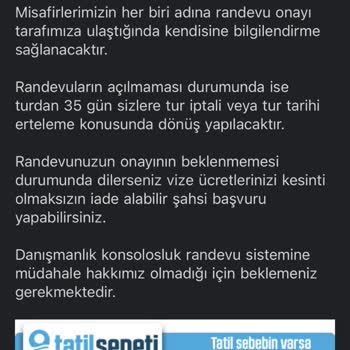 Tatilsepeti Firması Tur İade Süremizi G ASP Ediyor