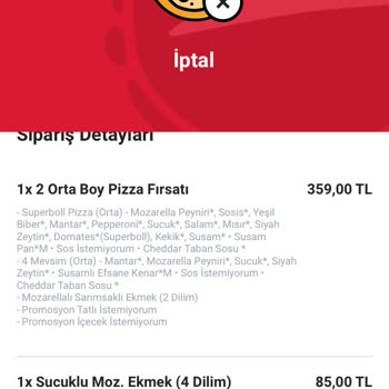 Pizza Hut Pan Hamuru Yoksunluğu
