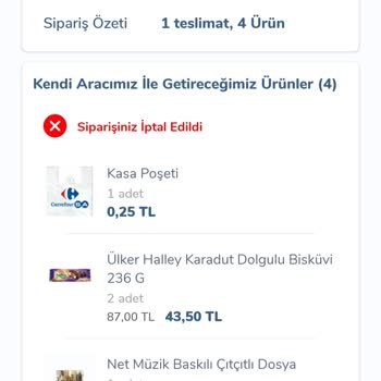 Carrefour SA Para İademi Günlerdir Yapmıyorlar.