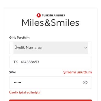 THY Üyelik İptali Ve Mil Puanlarımın İade Edilmemesi