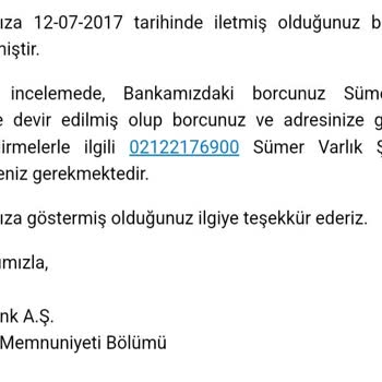Denizbank TBB Risk Raporu Ödenmiş Borç Gözükmesi
