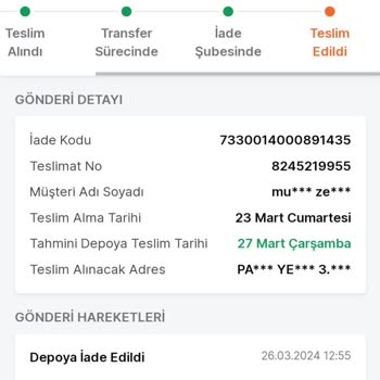 Trendyol Express Yanlış İade Koduyla Kaybolan Elbisem