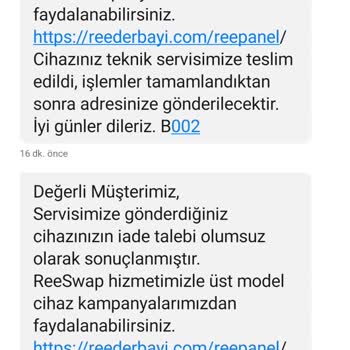 Reeder Açılmamış Cihazı İade Almıyor!