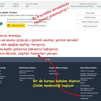 Amazon Hata Yaptılar, Çocuk Yerine Koyarak Suçu Bana Attılar