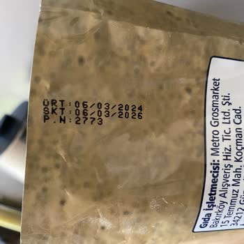 Metro Market'in Nişastasında Belirsiz Maddecikler