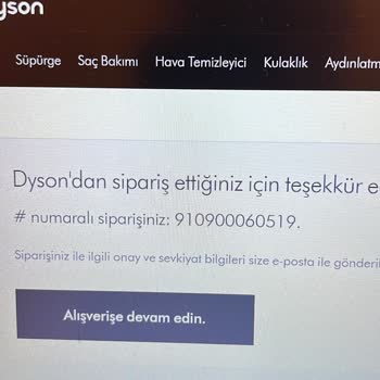 Dyson Sistemde Görülmeyen Sipariş