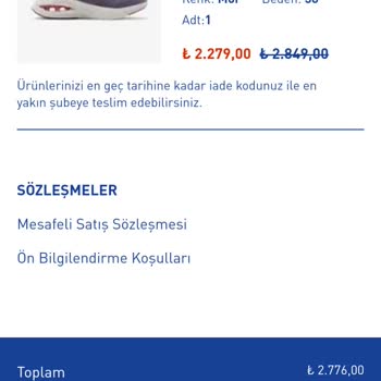 Intersport Mağazası Siparişim Uzun Süre Geçmesine Rağmen Gönderilmedi