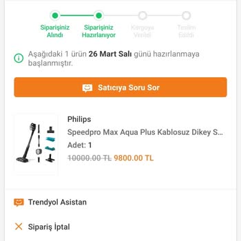 Trendyol Undelivered My Philips Vacuum Order