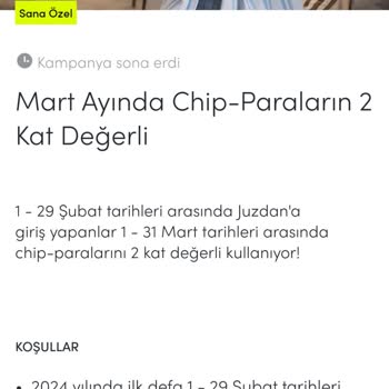 Akbank Juzdan 2X Chip Para Kampanyasını Aktif Etmiyor