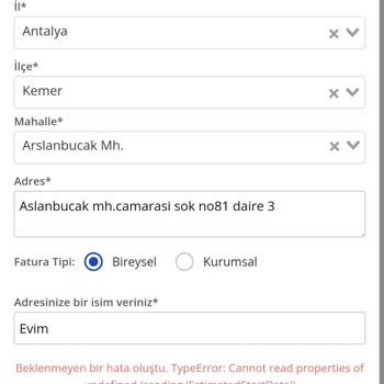 LC Waikiki 23 Nisan Sortu Sipariş Edemiyorum