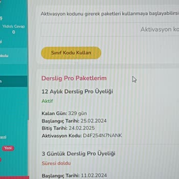 Derslig Prom Olmasına Rağmen Aktivasyon Kodu Geçersiz Diyor