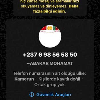 WhatsApp +237 Kodlu Ülke Gelen Rahatsız Edici Mesajlar