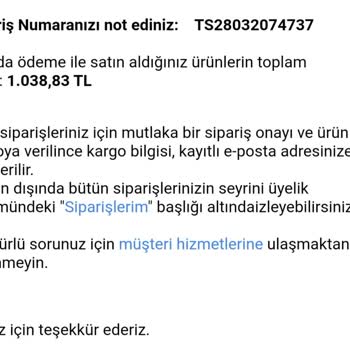 Modamerve Ürün Siparişimi Göndermiyor