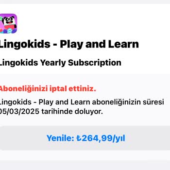 Lingokids Lingo Kids İzinsiz Üyelik