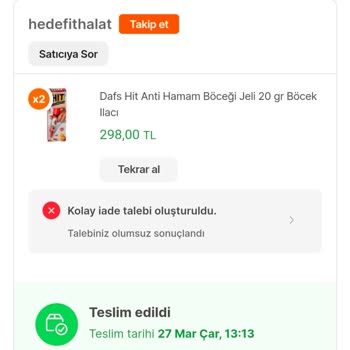 Hepsiburada Müşterisiyle İlgilenmiyor Ve Geri Dönüş Sağlamıyor