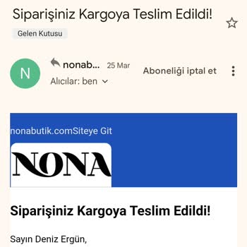 Nona Butik Yanlış Ürün Gönderiyor Ve Satış Sonrası İlgilenmiyor