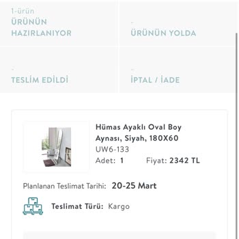 Vivense Gelmek Bilmeyen Sipariş