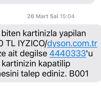 Dyson Mağduriyeti, Satın Aldığım Ürünü Gönderilmedi.