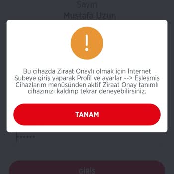 Ziraat Bankası Ziraat Eşleşmiş Cihaz Kaldırma İşe Yaramıyor