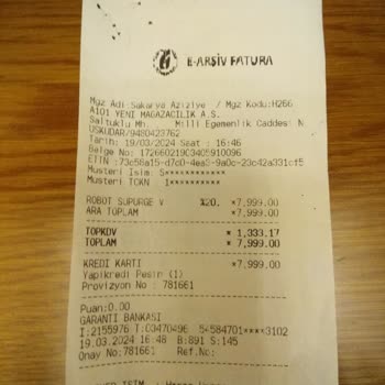 A101 İn Robot Süpürgenin Parasını İade Etmesini İstiyorum.