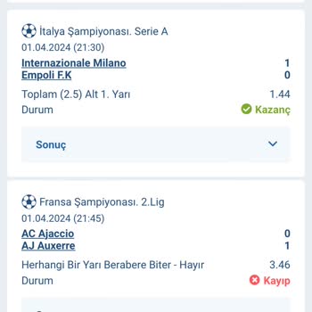 1xBet Tutan Kuponum Tutmadı Görünüyor