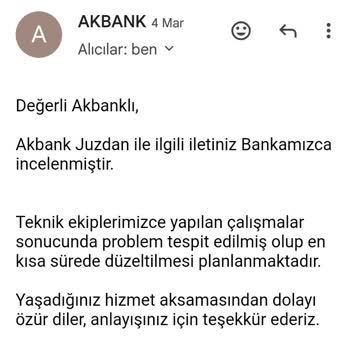 Juzdan Akbank Jüzdana 1 Aydır Giriş Yapamıyorum