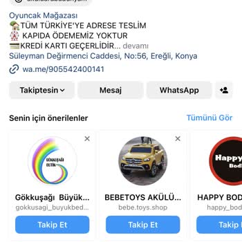 Akülü Araba Dünyam (Instagram: Akuluarabadunyam) Instagram Üzerinden Dolan Paramızı Aldılar Engellediler İnanma