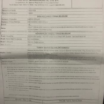 TP Link AC1200 Mesh Arızalı Ürünler