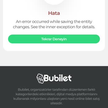 Bubilet Ödeme Sorunu Bilet Alamama