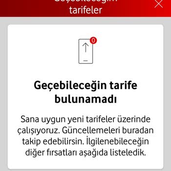 Vodafone Tarife Değişikliği
