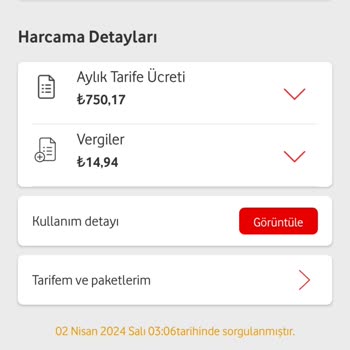 Vodafone Red Max Paketi Fazla Ücret