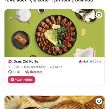 Oses Çiğköfte Saatlerce Bekleyip İptal Olan Sipariş