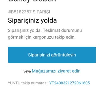 Bailey Bebek Sipariş Teslim Edilmedi