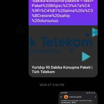 Türk Telekom Roaming 90 Ses Paketi Yetersiz Bilgilendirme
