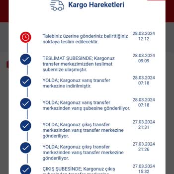 Aras Kargo 4258271057742 Kargomdan Hareket Yok.