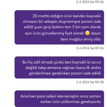 Dyson 10 Gün Boyunca Paramı Kullandı